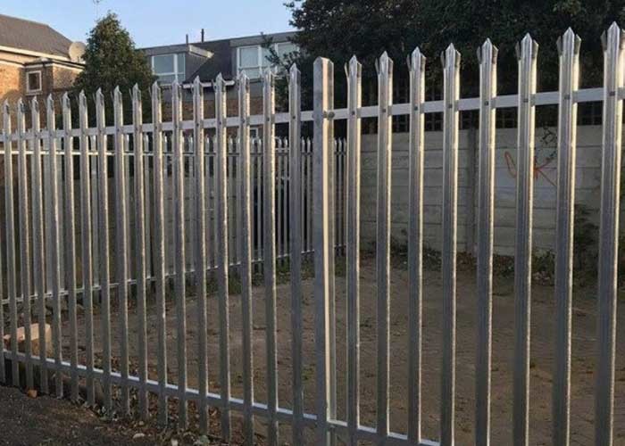 Best Hot Dip Galvanized Steel Palisade Fencing W Section With Razor Wire wholesale