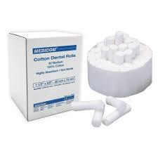 China Dental Equipments White Disposable Dental Consumables Material Dental Cotton Roll on sale