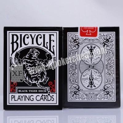 Cheap Bicycle Black Tiger Ellusionist Plastic Playing Cards With Invisible Ink Markings for sale