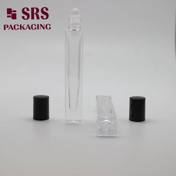 SRS cosmetic square shape thick wall 10ml glass essential oil bottle