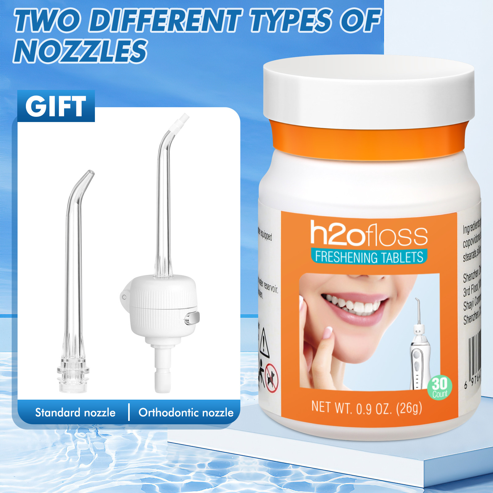 Buy cheap Oem Dental Care Water Flosser Tablets Eco Friendly Fresh Breath Portable from wholesalers