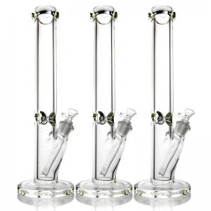 Best 9mm Thick Glass Water Bongs , Glass Smoking Water Pipes All Clear wholesale