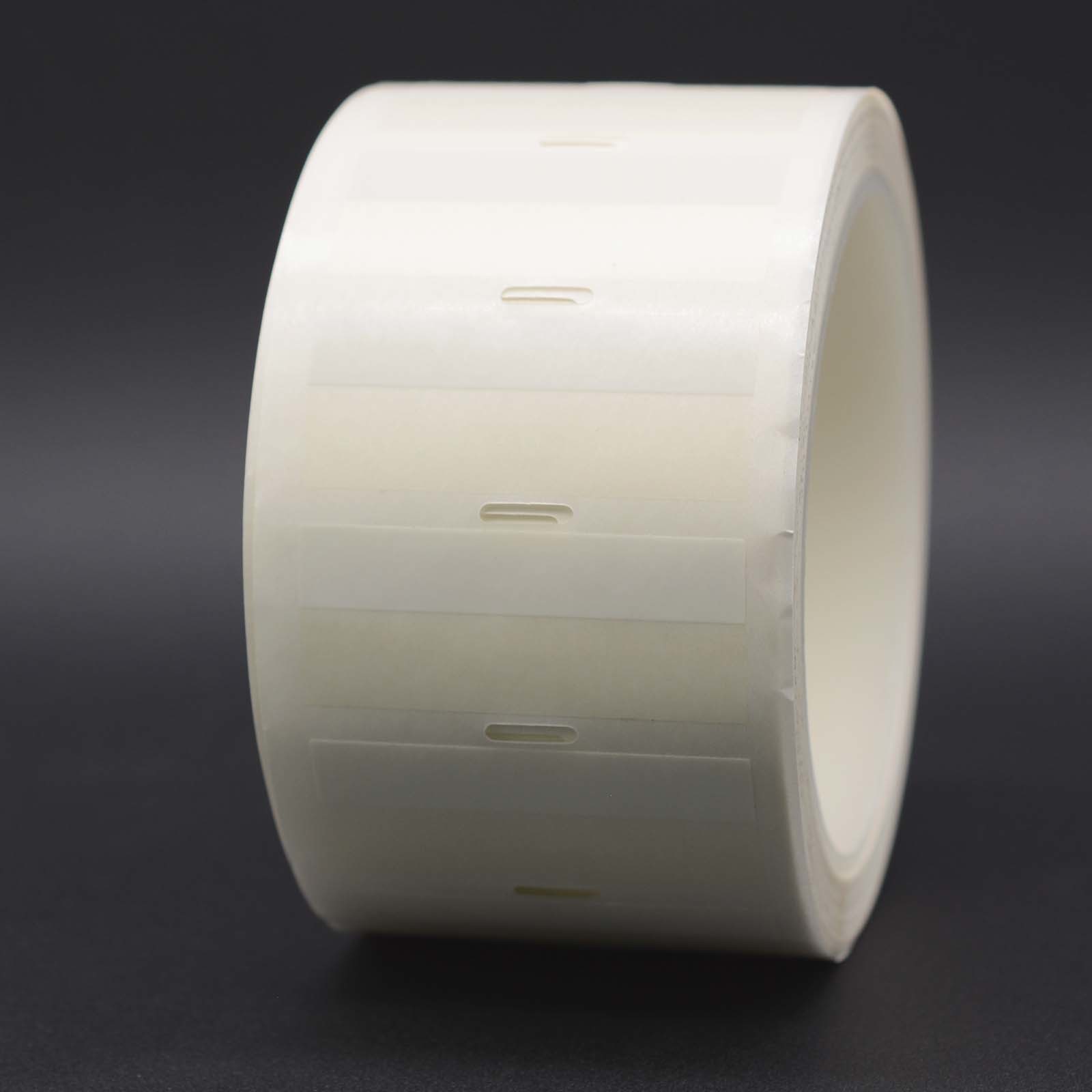 China 48x20-9mm Cable Adhesive Label 1mil White Matte Translucent Water Resistant Vinyl Cable Label on sale