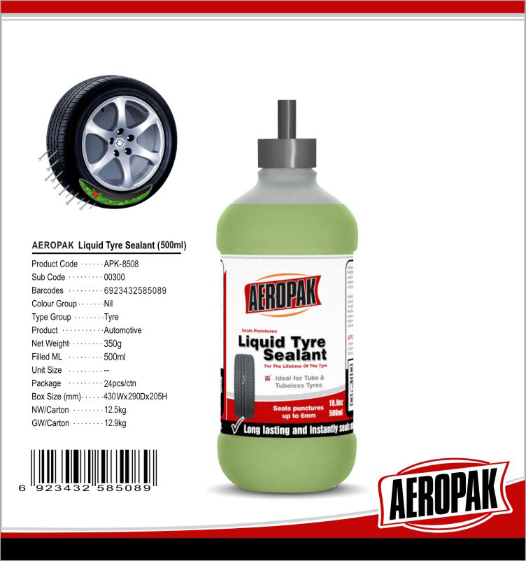 China 500ml Liquid Tyre Sealant ,  Prevent Punctures up to 6mm for sale