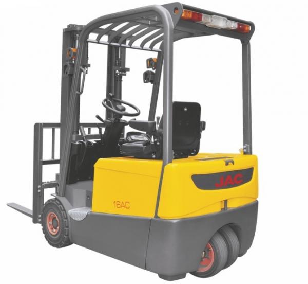 Cheap Battery Powered Electric Forklift Truck Three Wheel Type 1.6 Ton One Rear Driving Wheel 1600Kg Alternating Current for sale