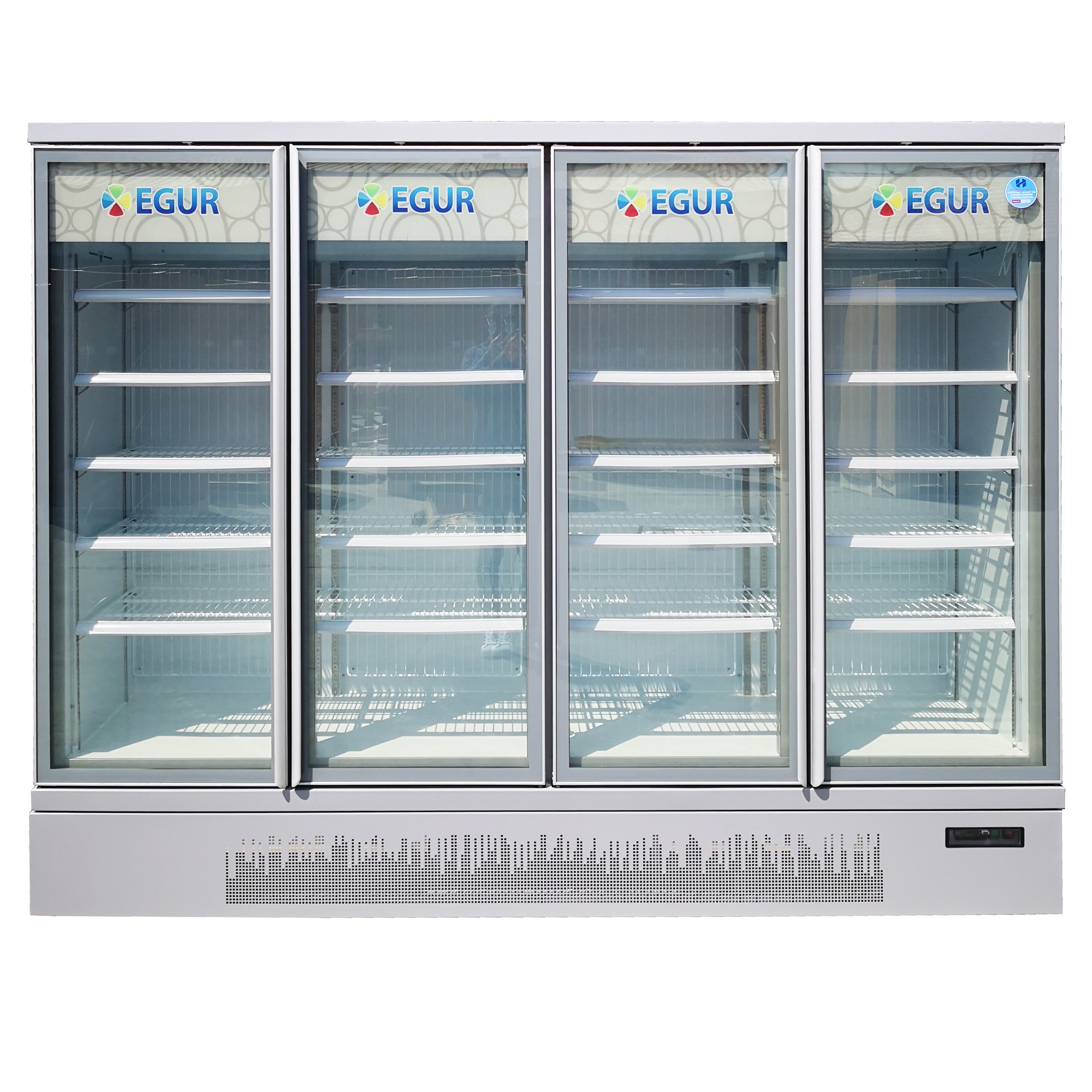 China Stylish Swing 	Upright Glass Door Fridge Commercial Beverage Refrigerator Glass Door on sale