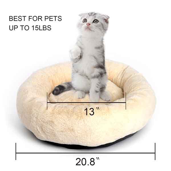 31.5" Pet Plush Toy , Round CPSIA Soft Fluffy Dog Beds
