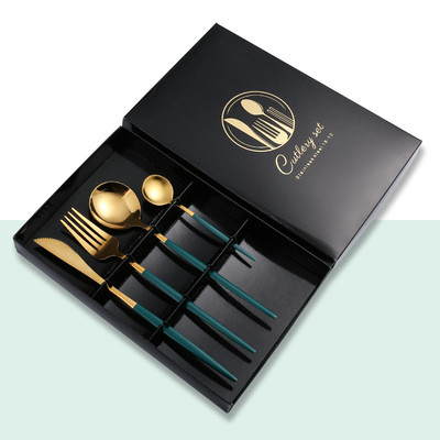 Best LFGB 16*25*3.5cm 4 Piece Flatware Set Travel Knife Fork Spoon Chopsticks Set wholesale