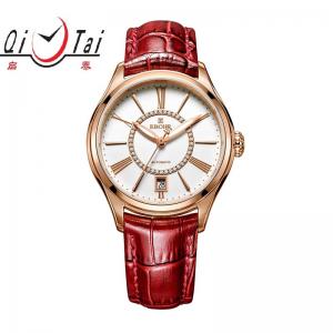 Best Fashion Ladies Mechnical Watch water proof Full Automatic mechanical Geuine leather starp wholesale