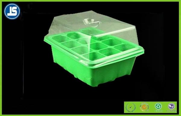Cheap Green Seed Germination Tray Blister Packaging Tray 224mm x 214mm x 52mm For Greenhouse for sale