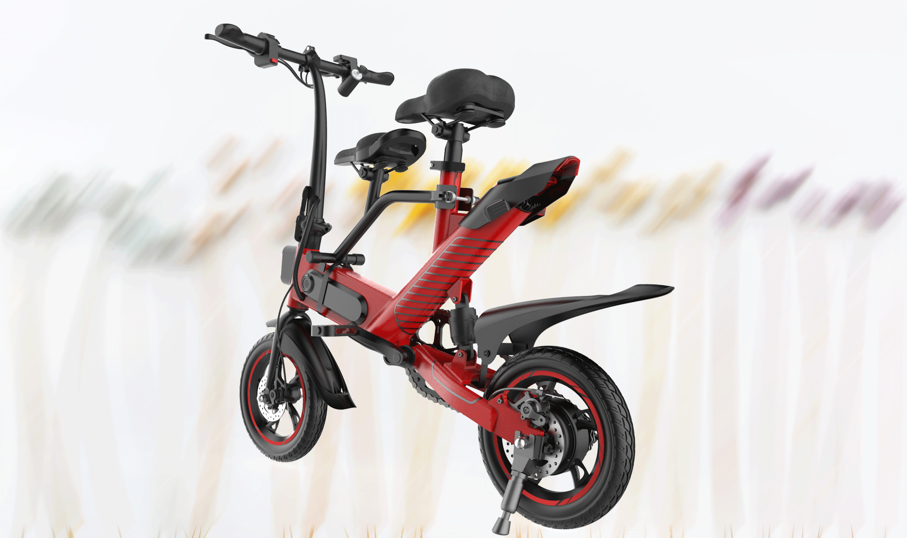 Cheap Family Folding Travel Bike 15 Degrees Climbing Ability Short Charging Time for sale