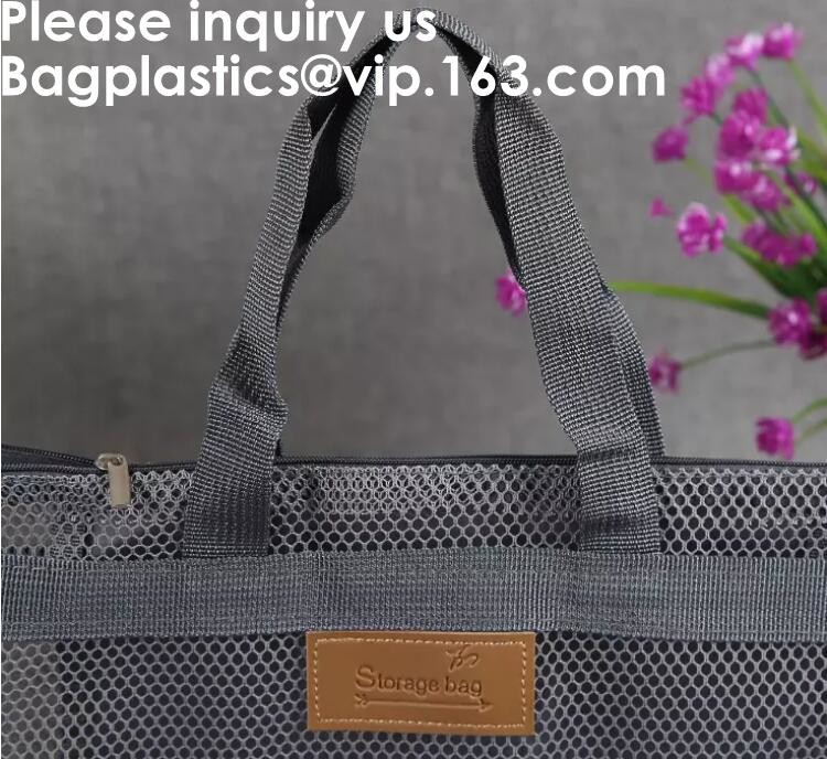 Best Eco Friendly Tote Mesh Shopping Bag Nylon Mesh Net,Reusable Mesh Produce Bags Larger Capacity Grocery Shopping Storage F wholesale