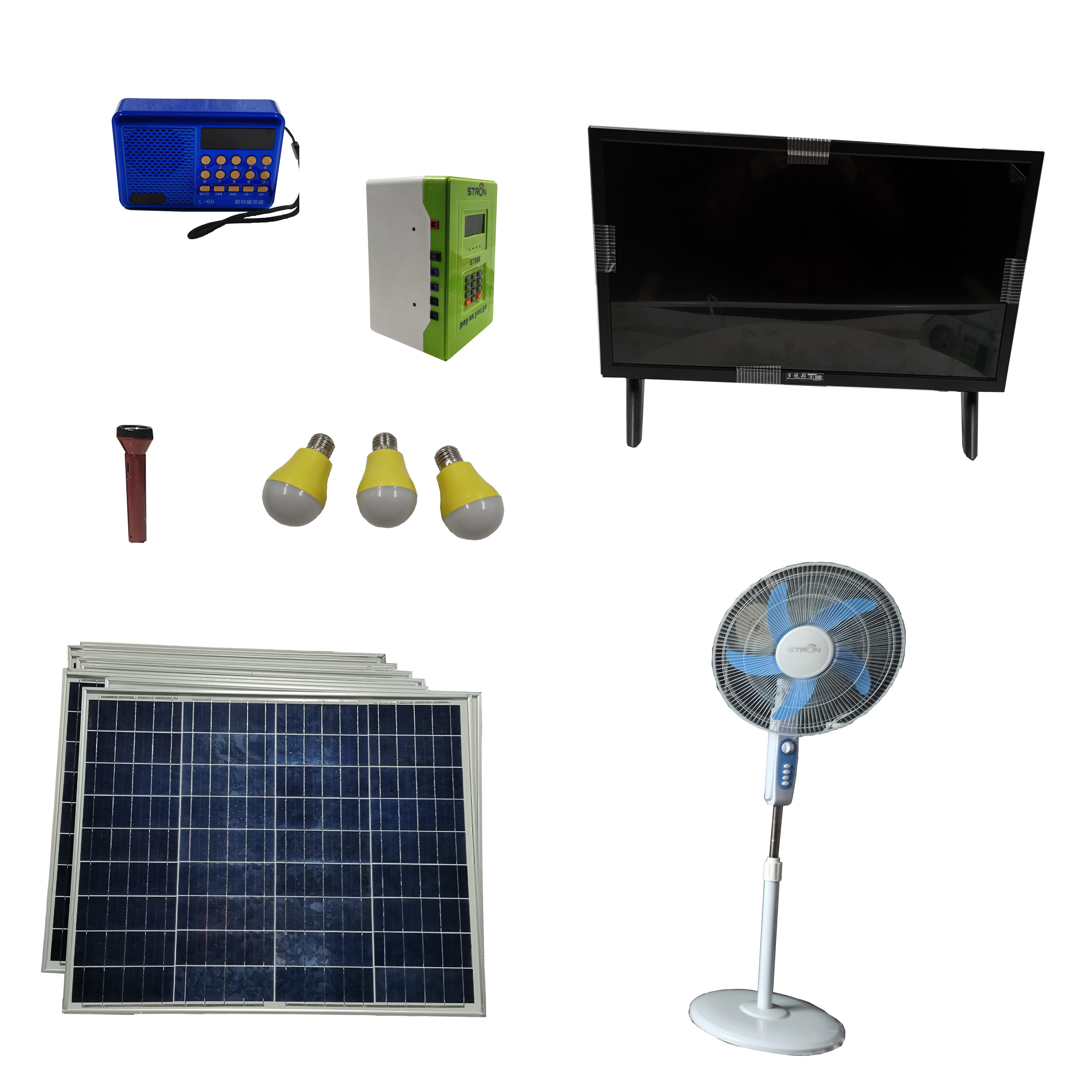China 80W Residential Solar Panel System With 18Ah LiFePO4 Battery For Home Electricity on sale