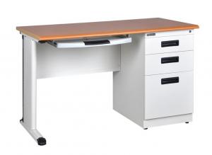 China KD Metal Steel Office Computer Table H750mm With Three Drawers on sale