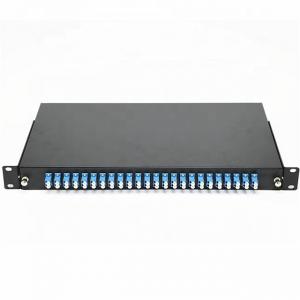 China 19 Inch Structure Wall Mounted 24 Port LC Duplex Adapters Fiber Optic Terminal Box on sale