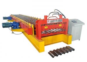 914mm Galvanized Steel Deck Roll Forming Machine Hydraulic Cutting