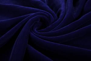 Vintage Blue Micro Velvet Fabric / Patterned Velvet Dress Fabric