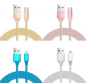 2.4A Micro USB To USB 2.0 Cable RoHS Compatible With Samsung Kindle Android
