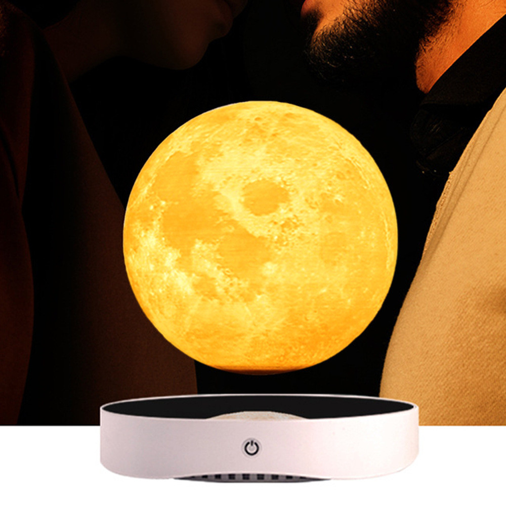 China Magnetic Levitation Moon Lamp Intelligent LED Small Night Light For Bedside Living Room Study on sale