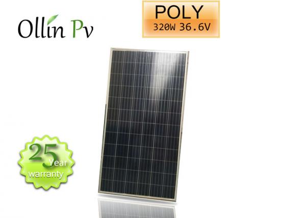 Cheap White Frame PV Solar Panels / Polycrystalline Silicon Solar Panels Blue Cell Color for sale