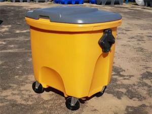 China Corrosion Resistance Rotomolded Parts Single Wall Lid 150L Waste Bin on sale