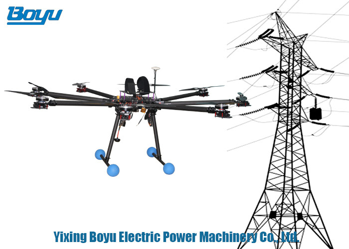 China UAV Drone Transmission Line Stringing Tools With Camera For Power Line , Vertical on sale