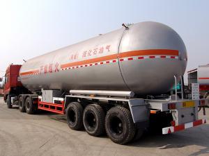China Liquefied Petroleum Gas tank trailer / lpg tanker semitrailer with cheap price on sale