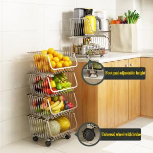 China Kitchen Fruit And Vegetable Storage Rack 304 Stainless Steel Material on sale
