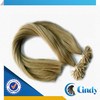 Cheap top quality straightly 100% virgin brazilian U nail tip human hair extension for sale