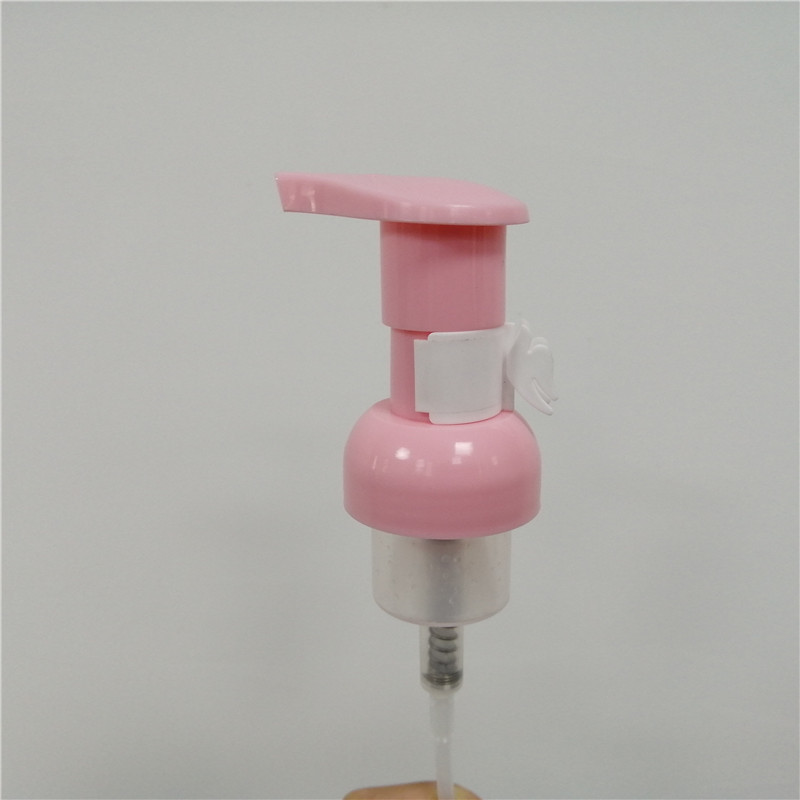 China Clip Type 30 410 3.5cc Foaming Soap Dispenser Pump Pink Color on sale