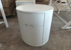 Best Round Contemporary Nightstands 2 Drawers White Color Paint OEM Service wholesale