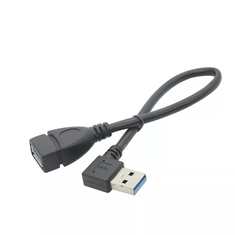 China 5Gbps 90 Degree Custom USB Cables USB 3.0 A Male To A Female Extension on sale