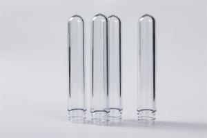 China 28 Teeth 65g Water Bottle Preform Transparent PET Bottle Embryo on sale