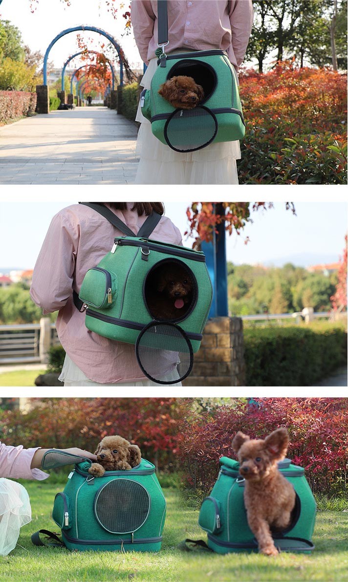 China Strong Heavy Duty Dog Friendly Pet Carrier Travel Bag For Small Middle Size Pet Animals on sale