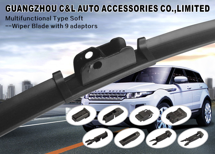 China Optional Adapters Windscreen Soft Wiper Blade With 9 Choices For Exclusive Arms on sale