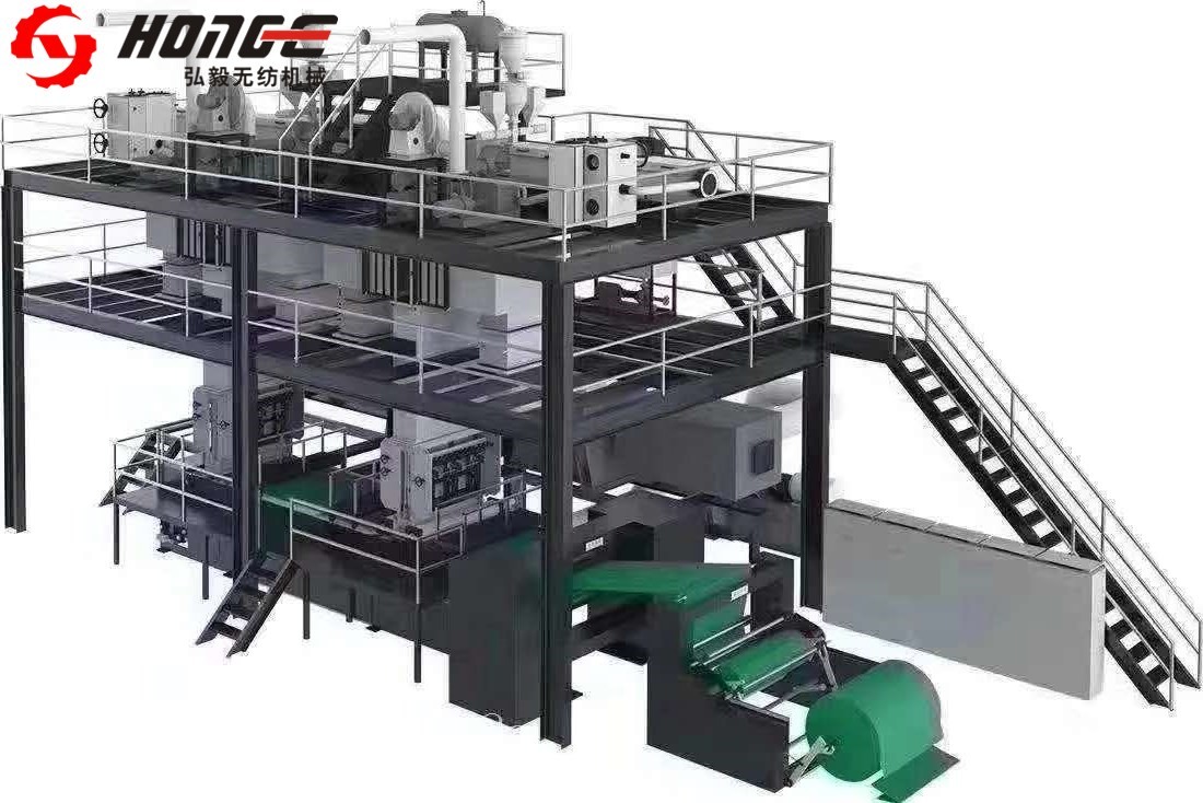 China PP Chips 1600mm Carry Bag  Non Woven Fabric Making Machine on sale