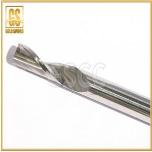 China Tungsten Cemented Carbide Cutting Tools Straight Shank Single Flute End Mill on sale