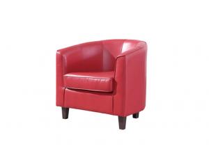 China D28 Pure Foam Red Fabric Tub Chair PU Cover Material Tub Chairs on sale