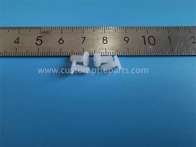 China ISO9001 Nylon Machined Parts , Unfilled White Nylon Screws on sale