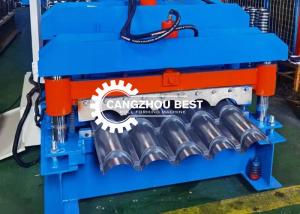 China Glazed Steel Colored Roof Tile Roll Forming Machine PPGI on sale