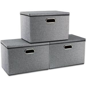 China Storage Boxes with Lids Fabric  Storage Bins Organizer Containers  with Lid for Home on sale