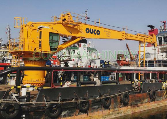 Cheap Marine crane 40t hydraulic crane with ABS Class and advanced components for sale