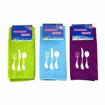 Best 40 x 60cm Embroidery Microfiber Cleaning Cloths, Available in Various Colors wholesale