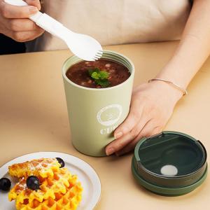 Best Microwave Heating Oatmeal Breakfast Cup Airtight Plastic Porridge Cup With Spoon wholesale