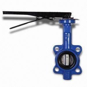 Best Cast Iron Butterfly Valve in Wafer/Lug/Grooved Types, with Resilient Seated/Stainless Steel Shaft wholesale