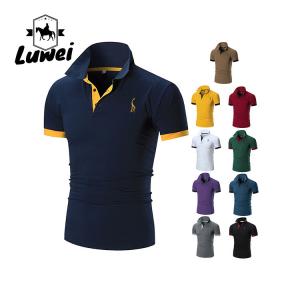 China Slim Fit 100 Cotton Polo Shirts Quick Drying Outdoor Short Sleeve on sale