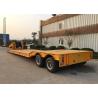 Buy cheap 30-60 Tons 3 Axle Hydraulic Low Bed Trailer With Diamond Embossed Plate from wholesalers