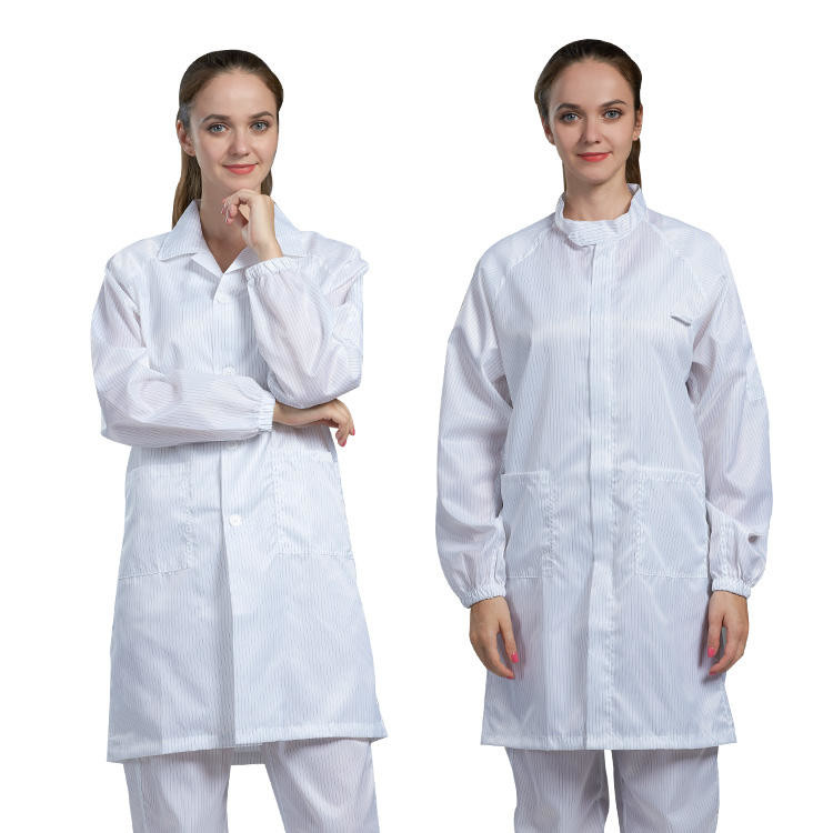 Best Cleanroom Working Anti Static Garments Unisex Esd Smock Gown wholesale