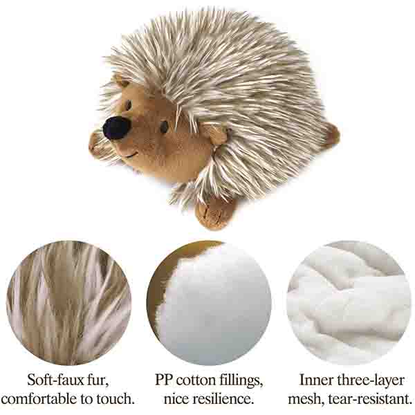 Angelber Squeaky Hedgehog Dog Toy 3.5" 7" For Chewing And Playing
