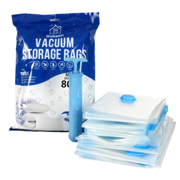 Cheap 50x70cm Vacuum Suction Storage Bags , PA Vacuum Compression Bags With Pump for sale
